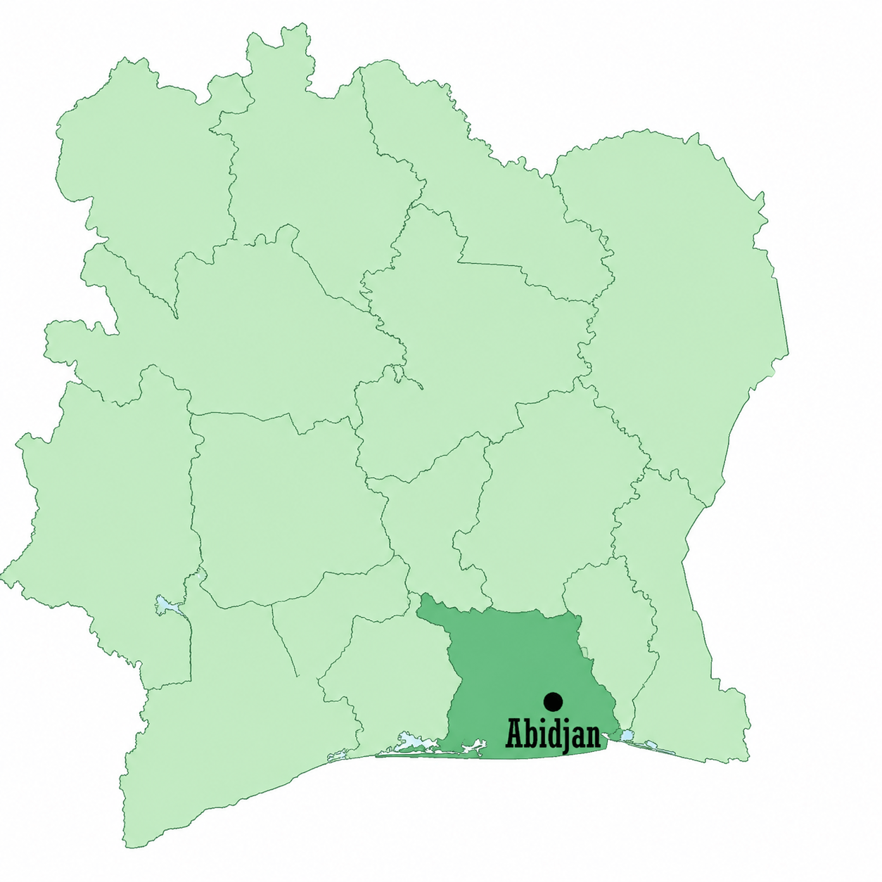 Carte de Côte d’Ivoire