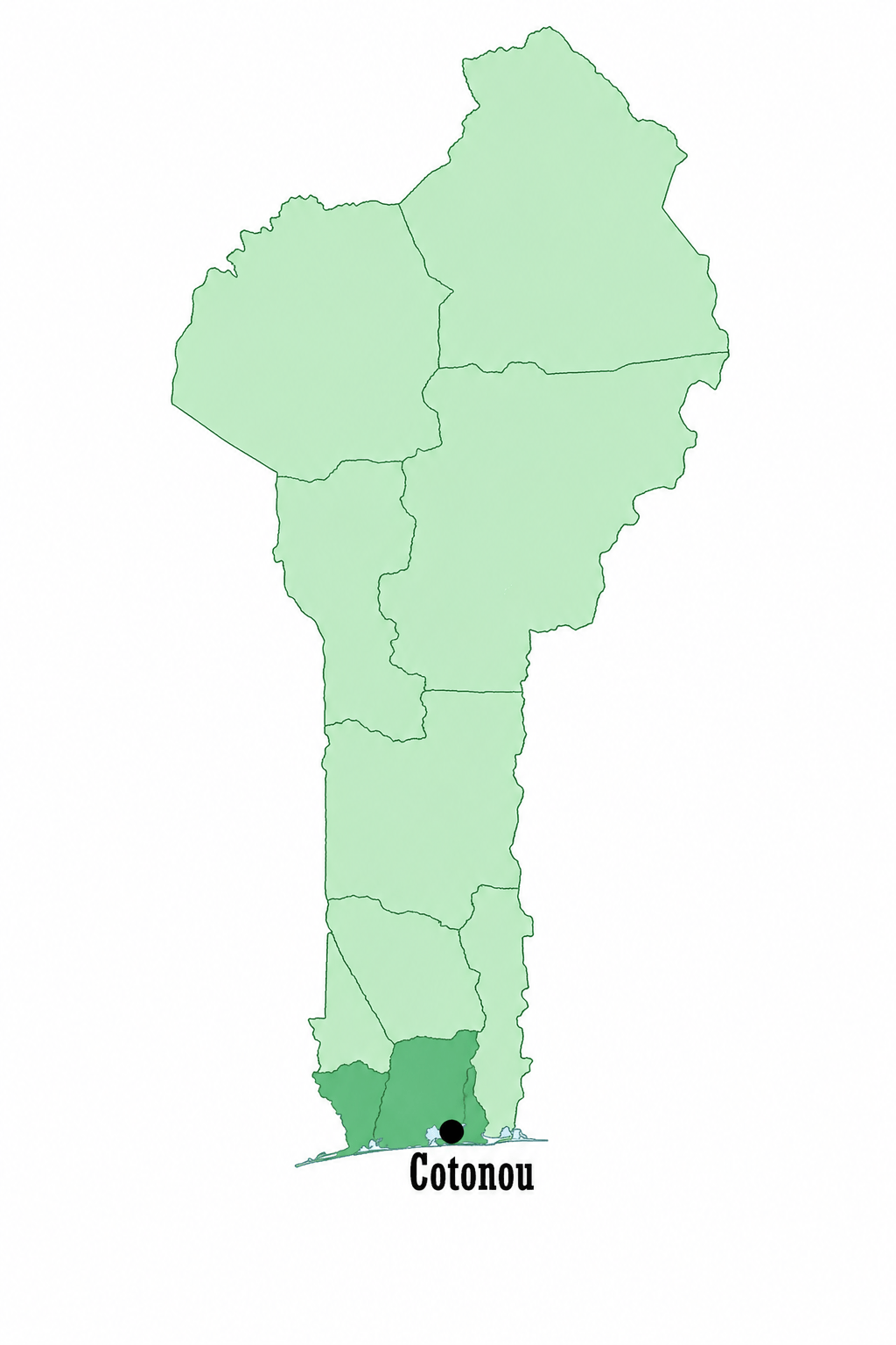 Carte de Bénin