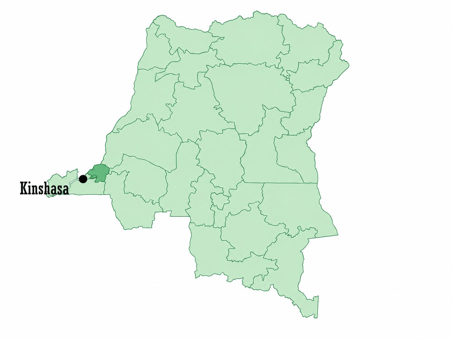 Carte de République démocratique du Congo
