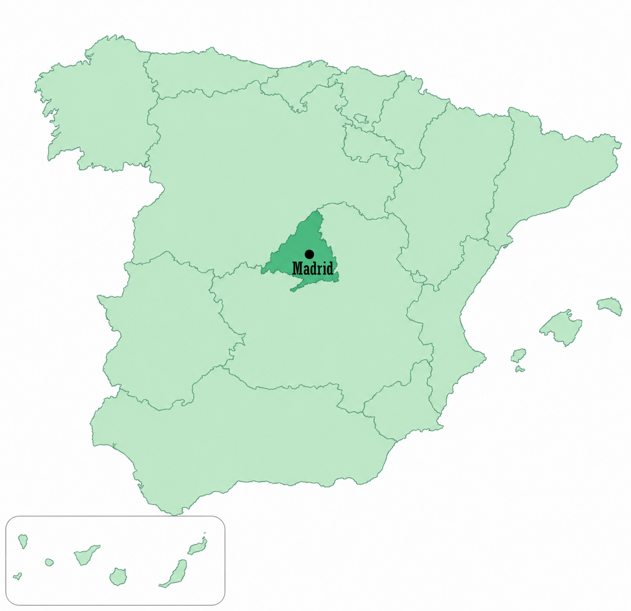Carte de Espagne