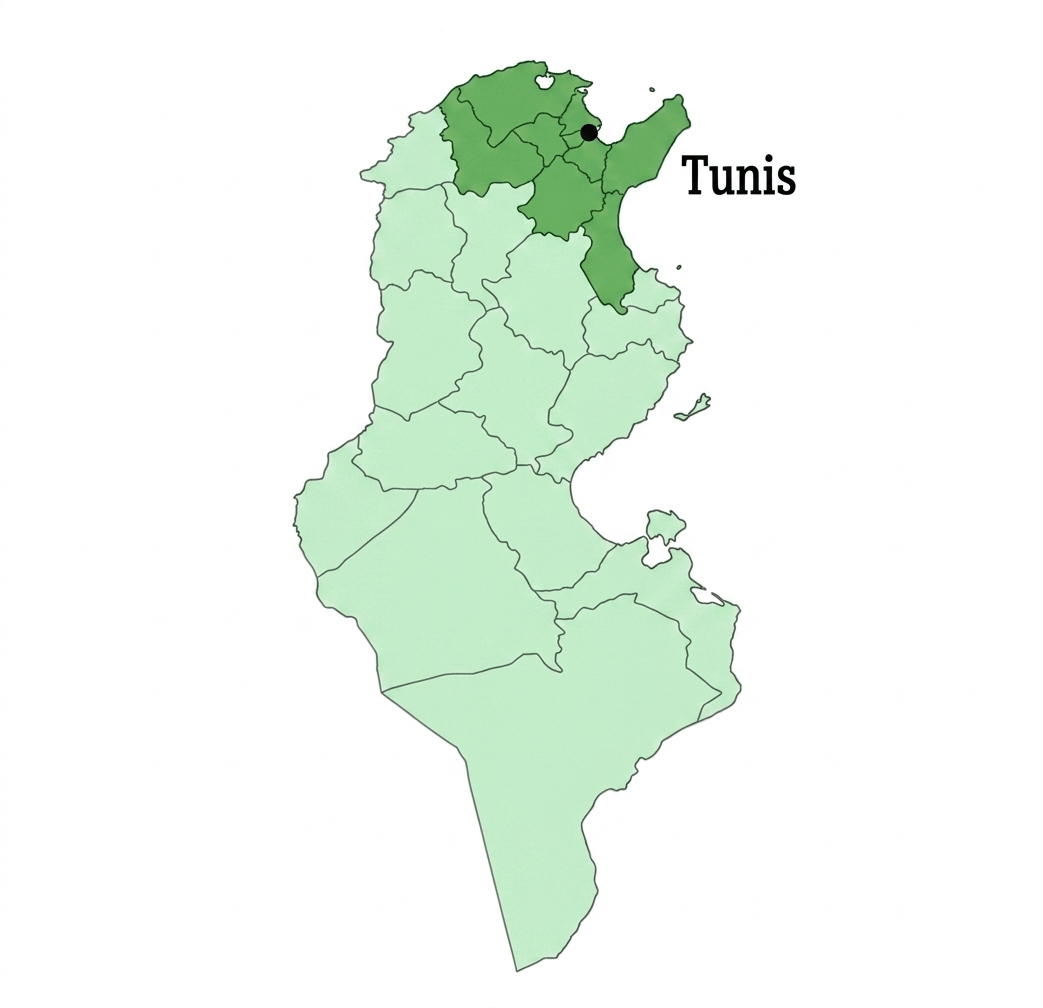 Carte de Tunisie